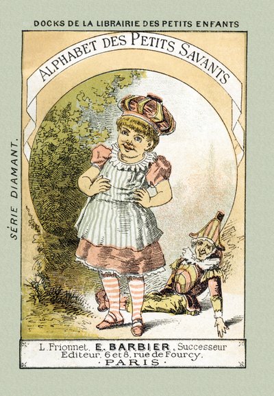 Couverture - Quand nous rions comme le bébé du titre, nous disons A A A A A A A A A - dans « Alphabet des petits savants », fin du XIXe siècle - French School