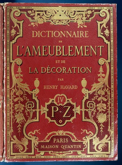 Couverture du Dictionnaire du mobilier et de la décoration - French School