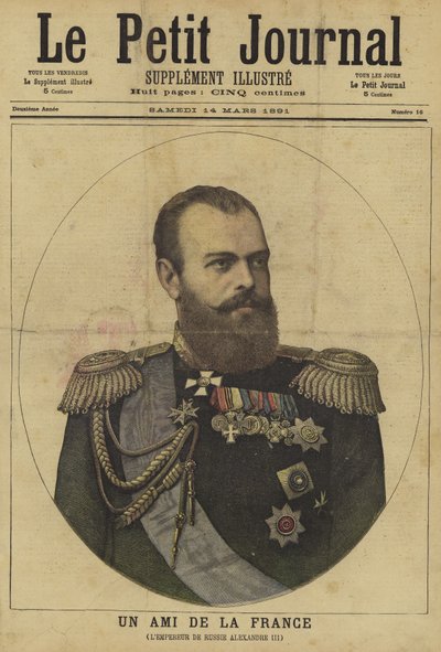 Couverture du Petit Journal, 14 mars 1891 - French School