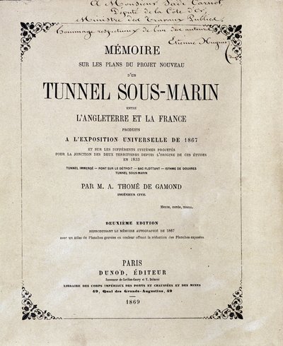 Couverture du « Mémoire sur les plans du nouveau projet d