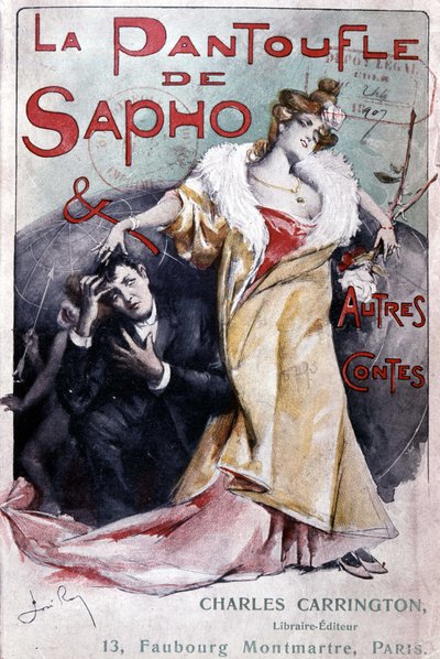 Couverture du roman populaire "Le soulier de Sapho et autres contes", éd. Carrington, Paris, fin 19e siècle - B.N. - French School