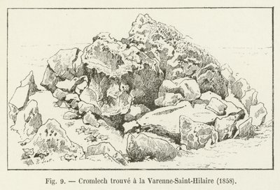 Cromlech trouvé à la Varenne-Saint-Hilaire, 1858 - French School