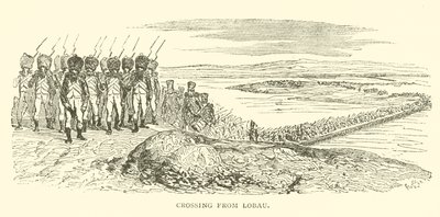 Traversée de Lobau (gravure) - French School