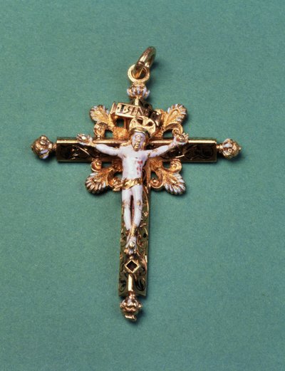 Crucifix offert par Marie Stuart à John Feckenham, dernier abbé de Westminster - French School