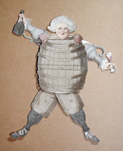 Découpage de Louis Riqueti (1754-95) Vicomte de Mirabeau, vers 1790 - French School