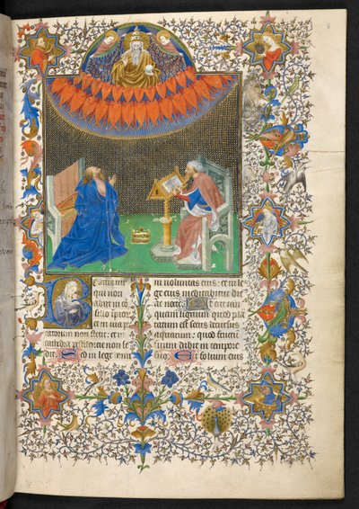 David et le Seigneur, Bréviaire de Jean sans Peur, Add. 35311, f.8r - French School