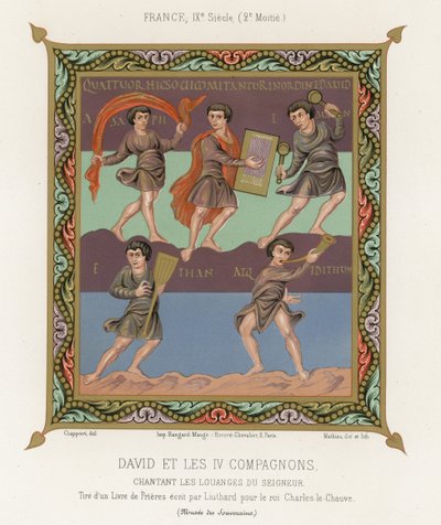 David et les quatre compagnons - French School