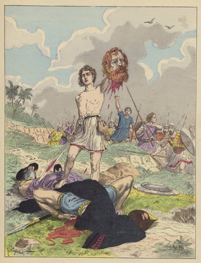 David avec la tête de Goliath - French School