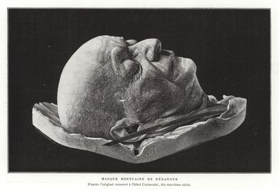 Masque mortuaire de Pierre-Jean de Béranger, poète et chansonnier français - French School