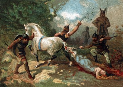 Mort de Brunehaut (ou Brunehilde) (attachée à la queue d