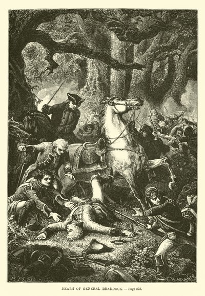 Mort du général Braddock - French School