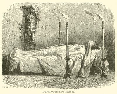 Mort du général Leclerc (gravure) - French School