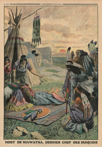 Mort de Hiawatha, illustration de couverture arrière de 