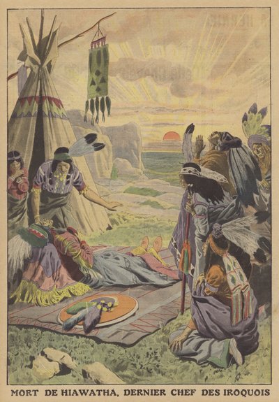 Mort de Hiawatha, dernier chef des Iroquois - French School