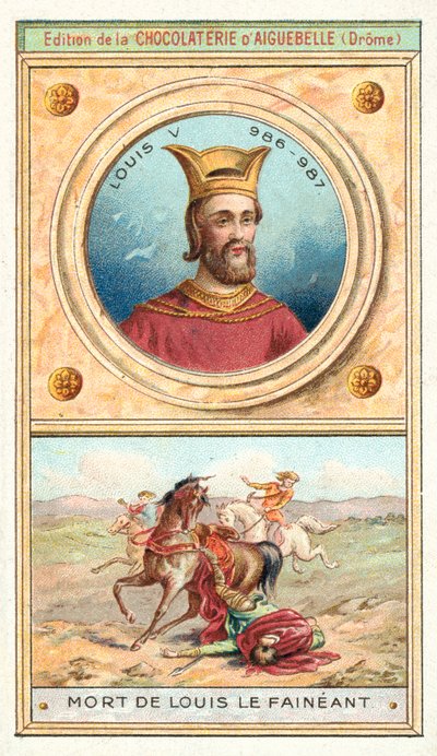Mort de Louis V de France, 987 - French School