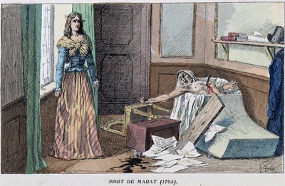 Mort de Marat en 1793 - French School