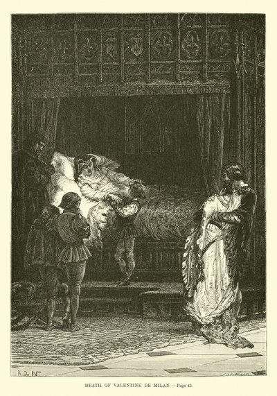 Mort de Valentine de Milan - French School