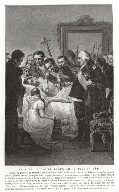 Mort du duc de Berry, 13 février 1820 - French School
