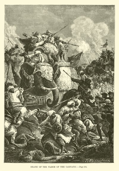 Mort du nabab du Carnatic - French School