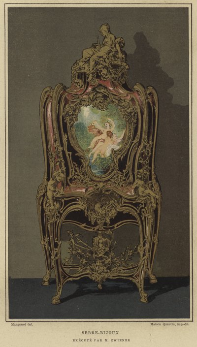 Serre-bijoux décoré par Joseph Emmanuel Zwiener, 19e siècle - French School