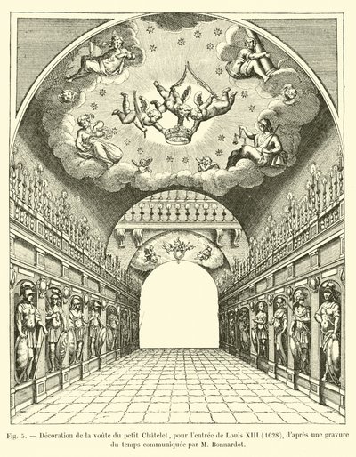 Décoration de la voûte du petit Châtelet, pour l