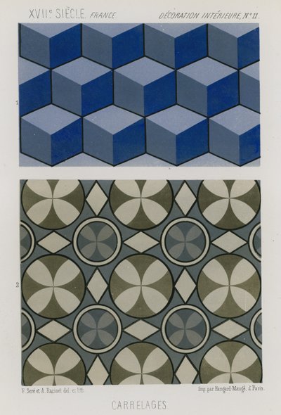 Carreaux décoratifs du XVIIe siècle - French School