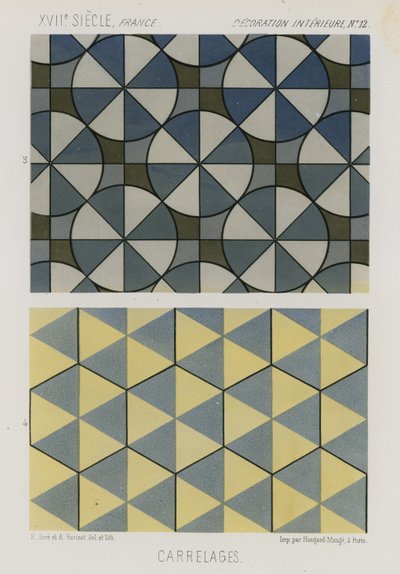 Carreaux décoratifs du XVIIe siècle - French School