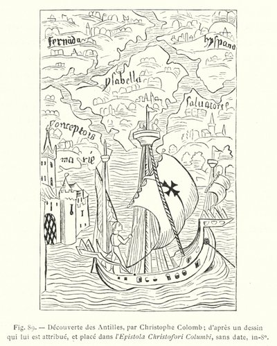 Découverte des Antilles, par Christophe Colomb; d