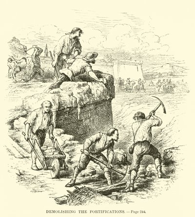 Démolition des fortifications - French School
