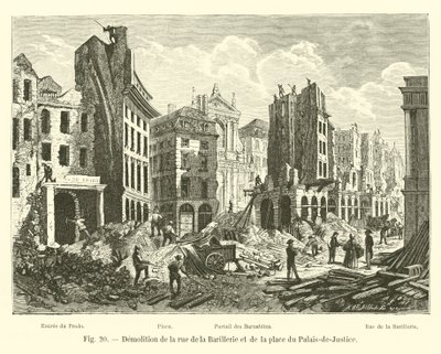 Démolition de la rue de la Barillerie et de la place du Palais-de-Justice - French School