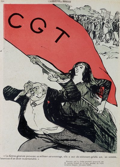 Manifestation et drapeau de la CGT - dans « L