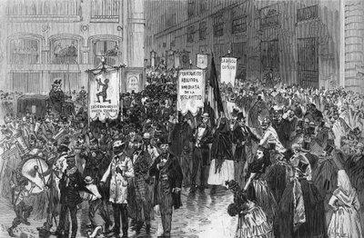 Manifestation à Madrid en 1873 pour l