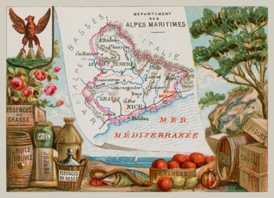 Département des Alpes-Maritimes dans le sud-est de la France - French School