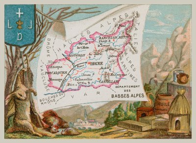 Département des Basses-Alpes dans le sud de la France - French School