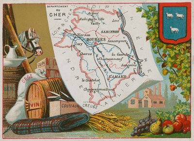 Département du Cher dans la région Centre de la France - French School