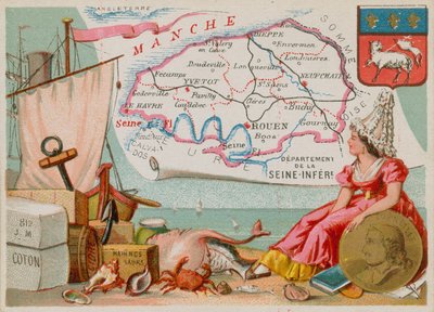Département de la Seine-Inférieure dans le nord de la France - French School