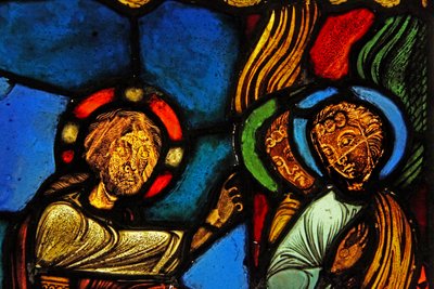 Christ assisté par des anges (après la Tentation?), ex Cathédrale de Troyes - French School