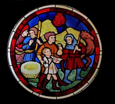 Joseph vendu par ses frères, ex Sainte-Chapelle, Baie N - French School