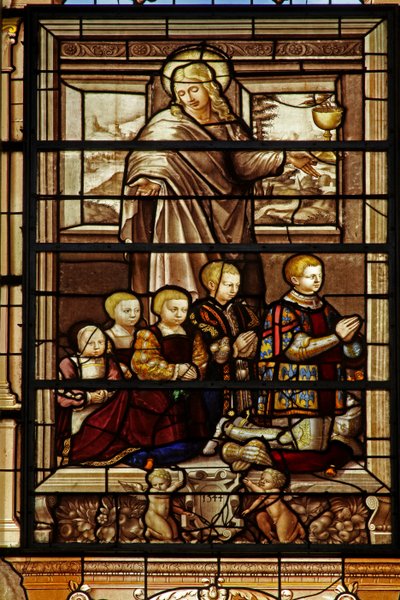 Représentant Saint Jean et cinq des fils d