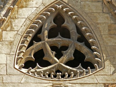Rosace trèfle sur la façade ouest - French School