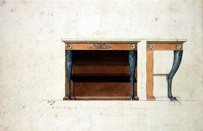 Conception pour une console Directoire, vers 1795 - French School