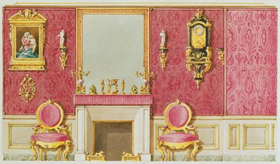 Design pour un salon à la rue Fortunee, la maison achetée par Balzac en 1847 - French School