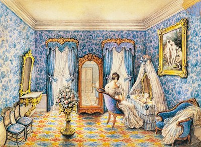 Conception pour un boudoir - French School