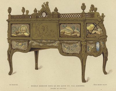 Bureau fait pour le roi Louis XV de France par Jean Henri Riesener, 18e siècle - French School
