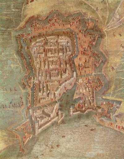 (détail) - Le Siège de La Rochelle par les troupes du cardinal Richelieu en 1627-68 - French School