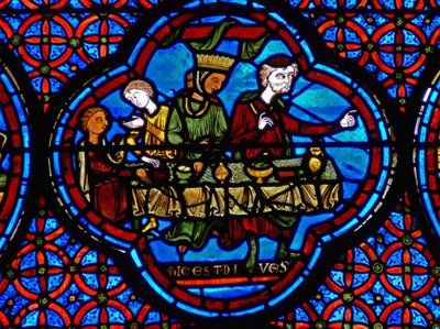 (détail) la parabole de Lazare et du riche - French School