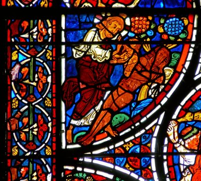 (détail) la parabole du Bon Samaritain : la création d