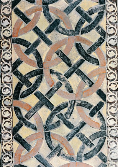 Détail du pavement de la Chapelle de la Vierge - French School
