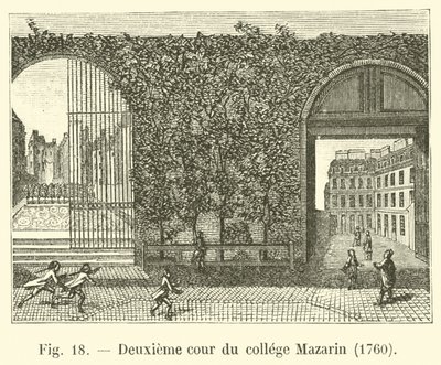 Deuxième cour du collège Mazarin, 1760 - French School