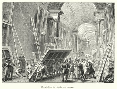 Dévastation du Musée du Louvre - French School
